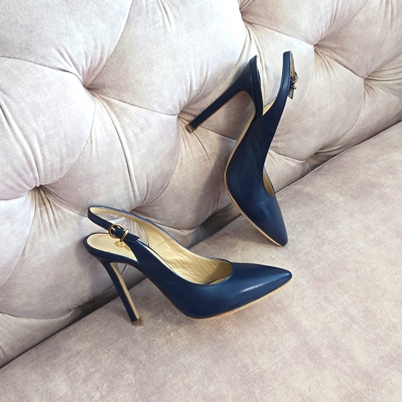 8 by YOOX leather heeled sandals, size EU 35/US 5. Made in Italy - Picture 2 of 8